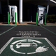 An electric vehicle charging station.